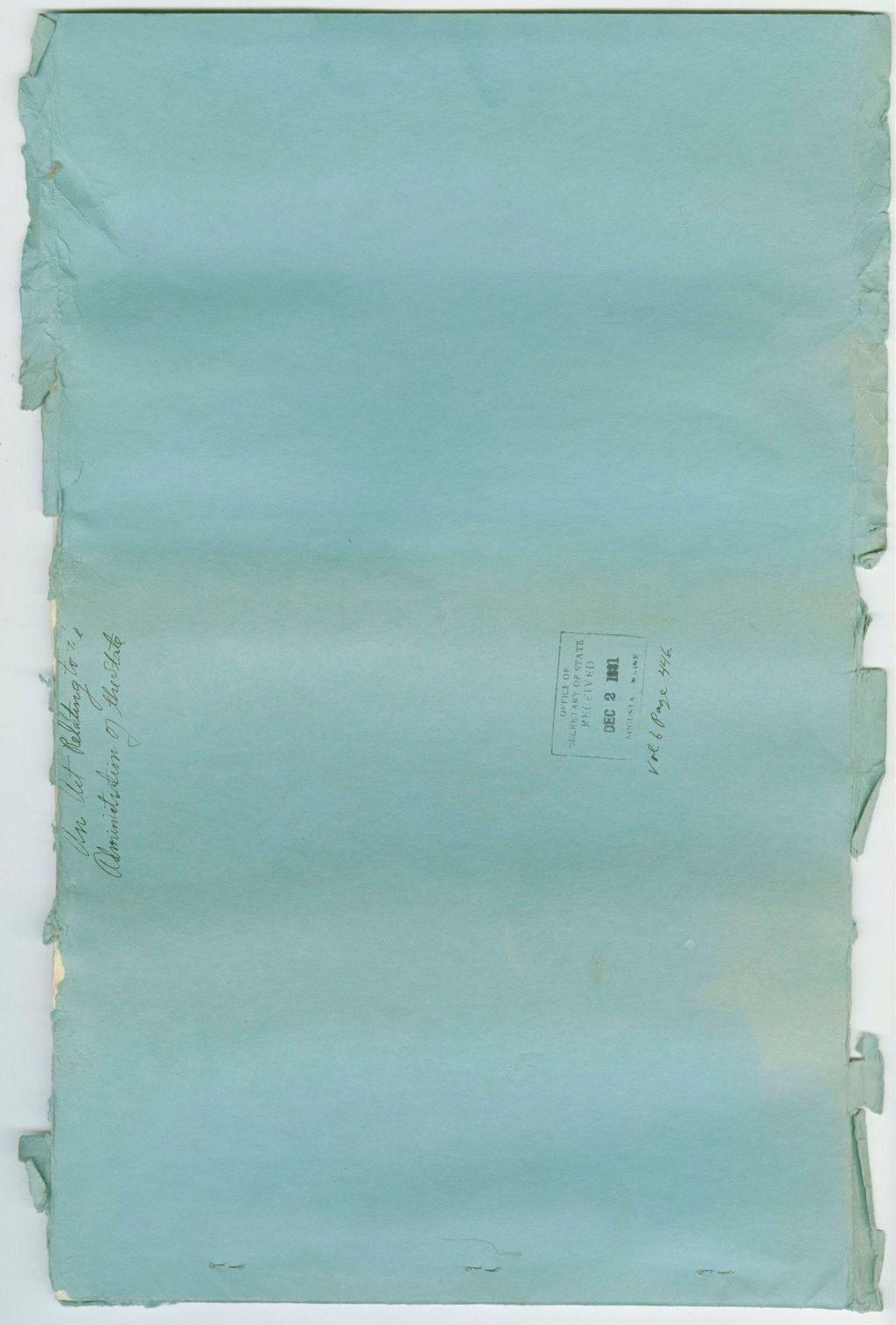 Miniature of An Act Relating to the Administration of the State