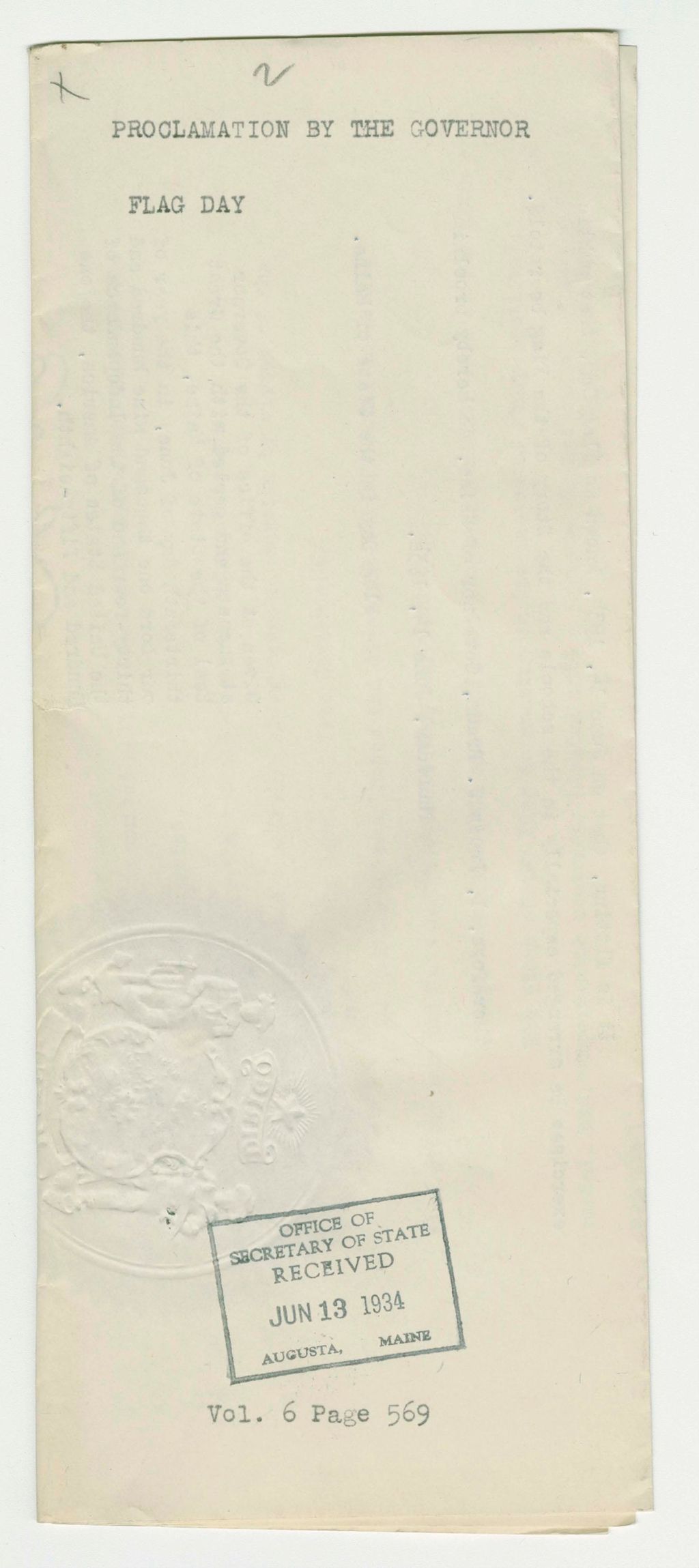 Miniature of Flag Day Proclamation