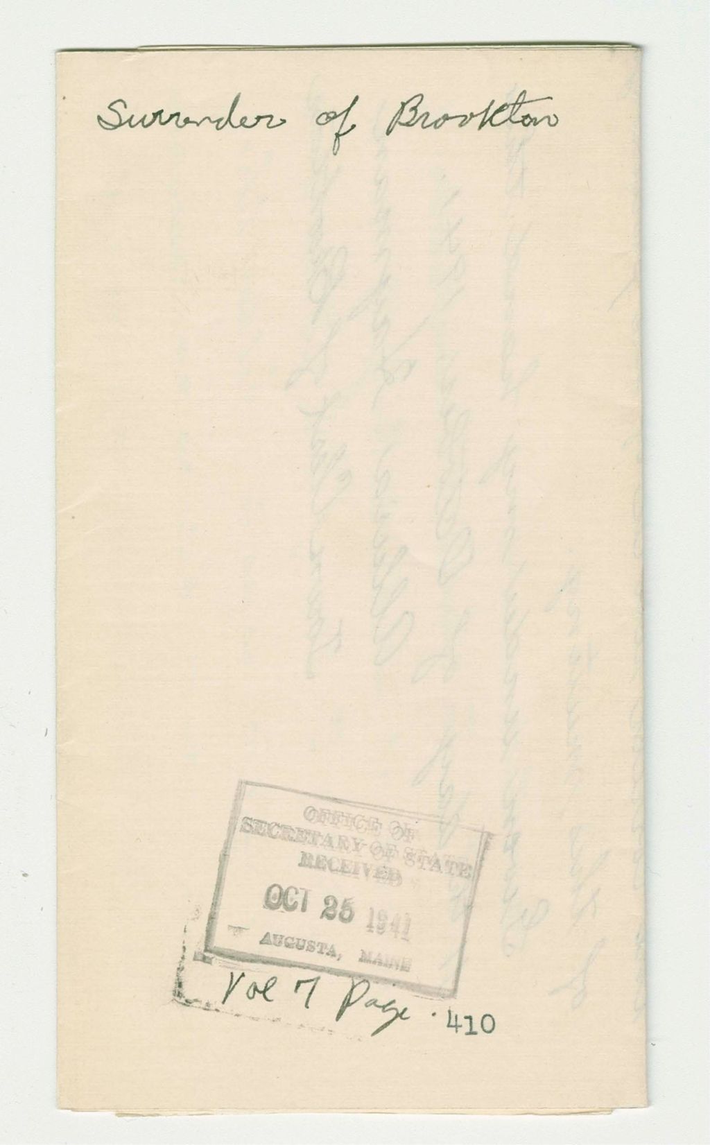 Miniature of Surrender of Brookton