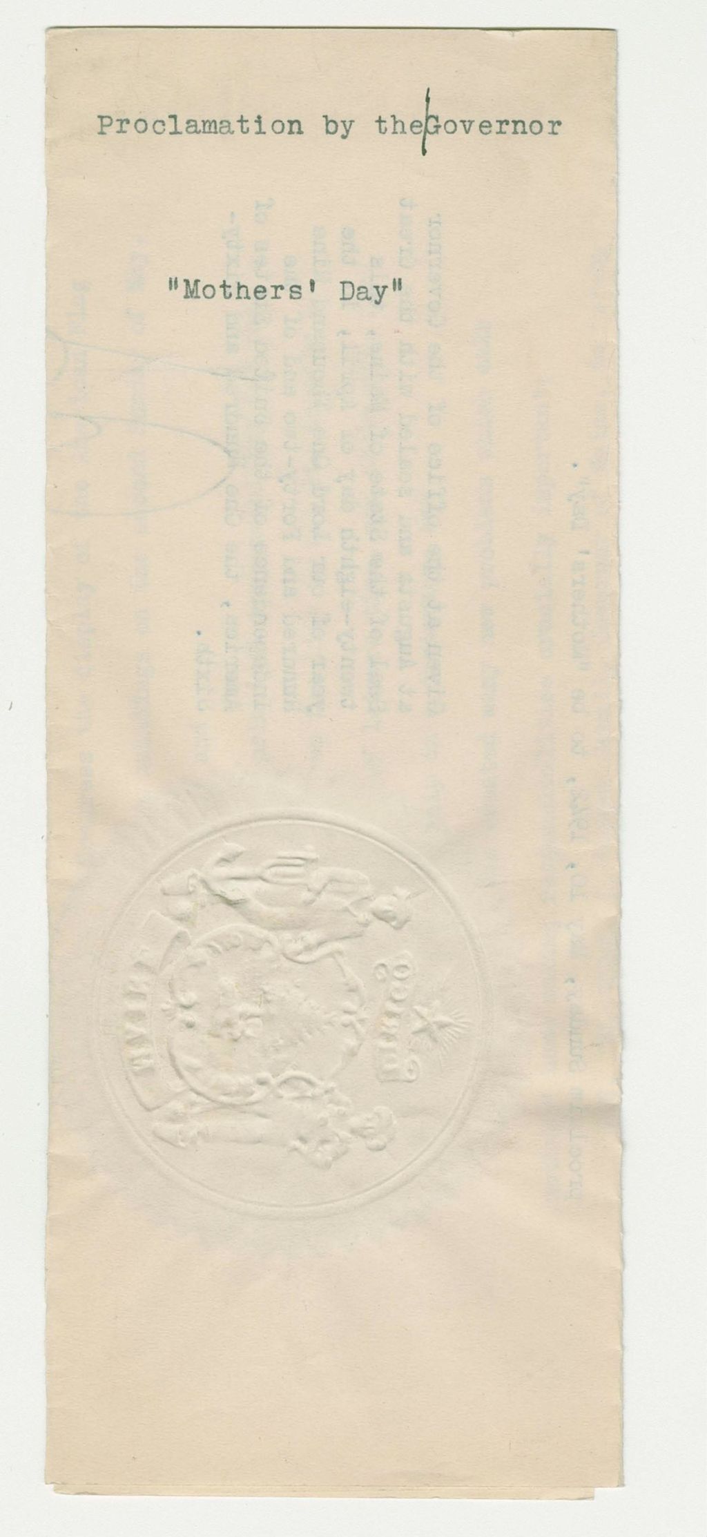 Miniature of Mother's Day Proclamation
