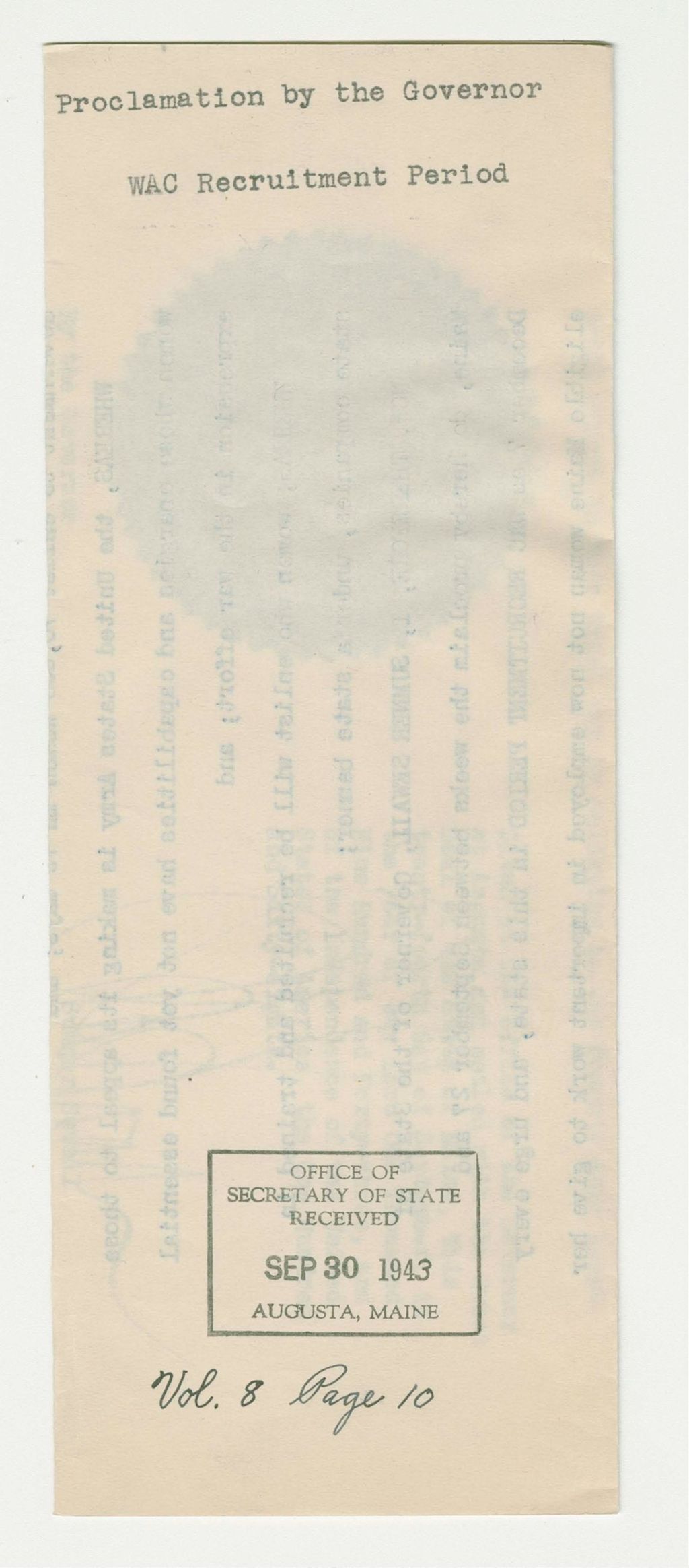 Miniature of WAC Recruitment Period