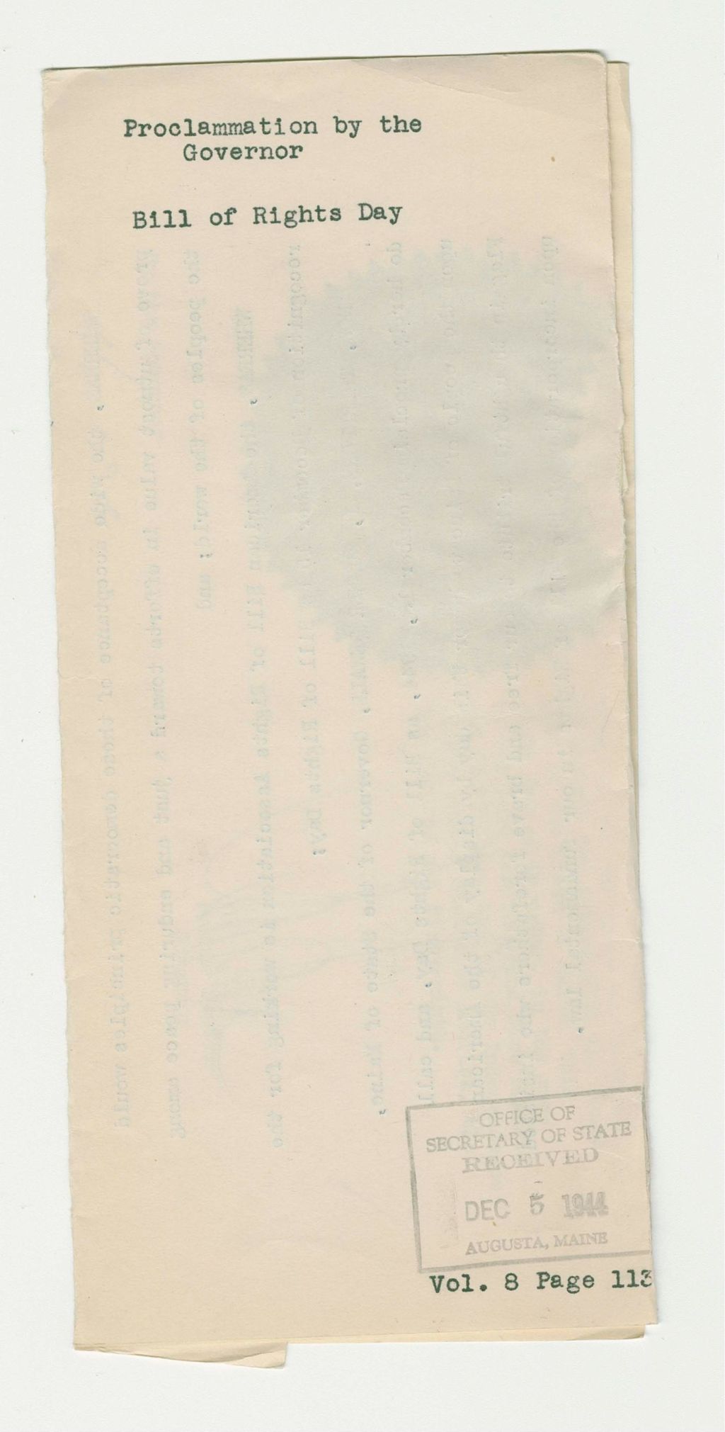 Miniature of Bill of Rights Day