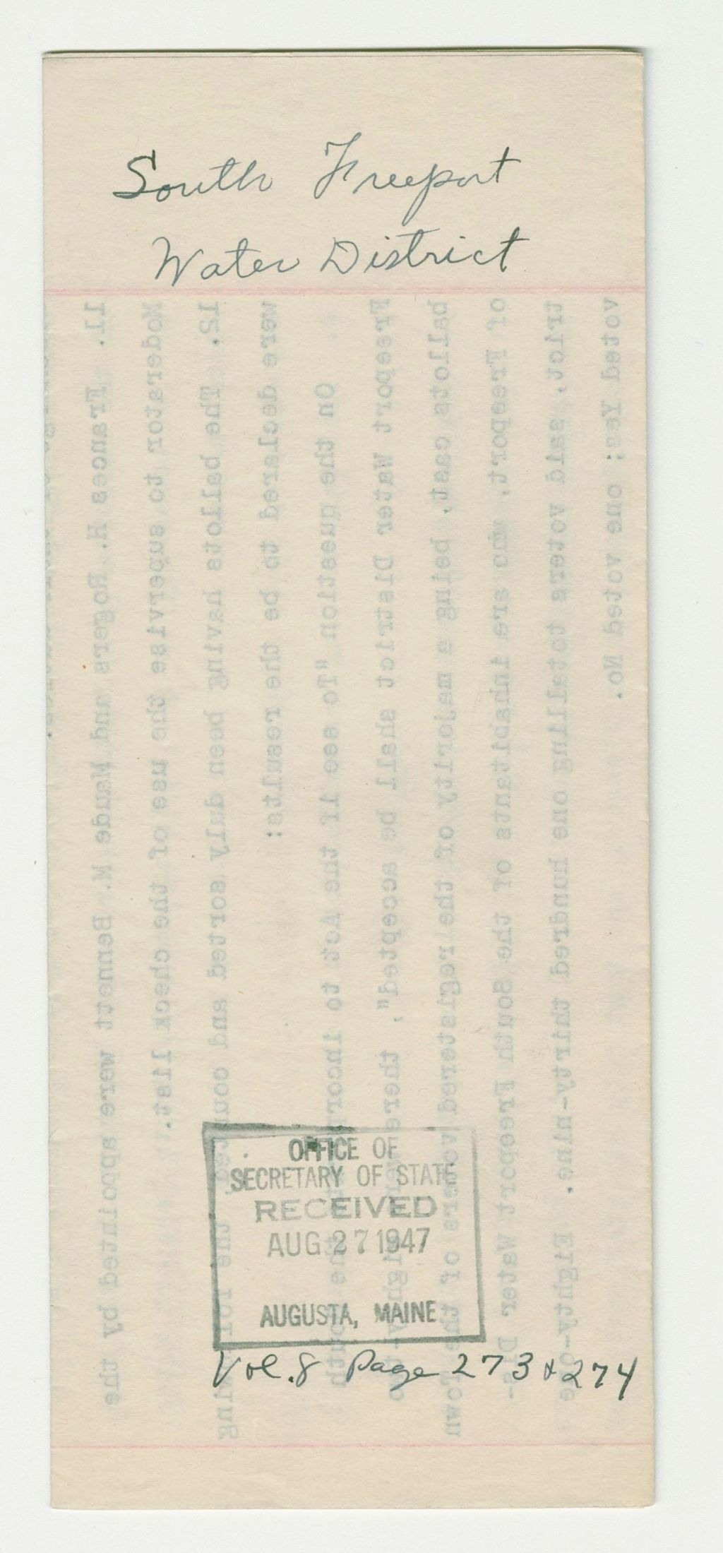 Miniature of South Freeport Water District