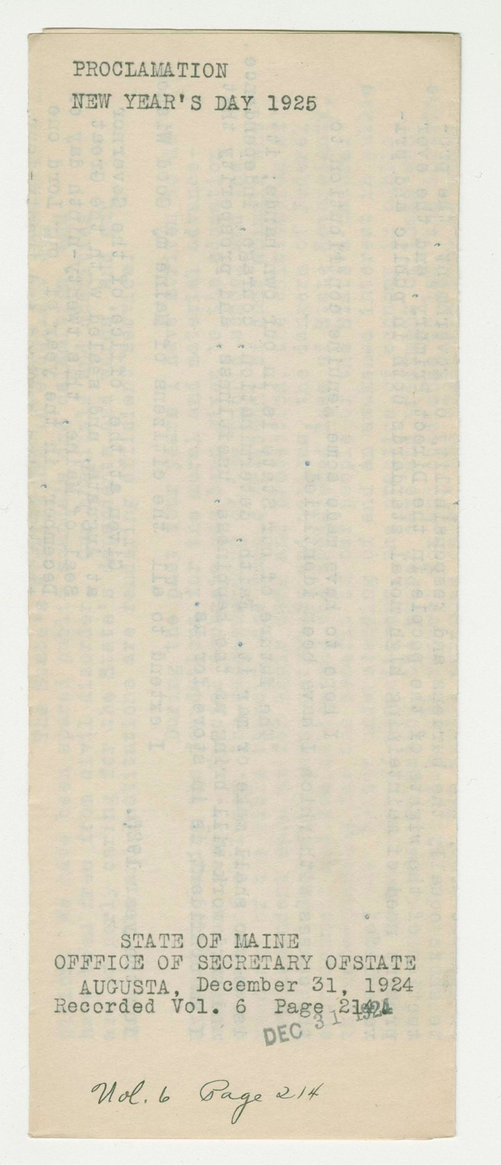 Miniature of New Year's Day Proclamation