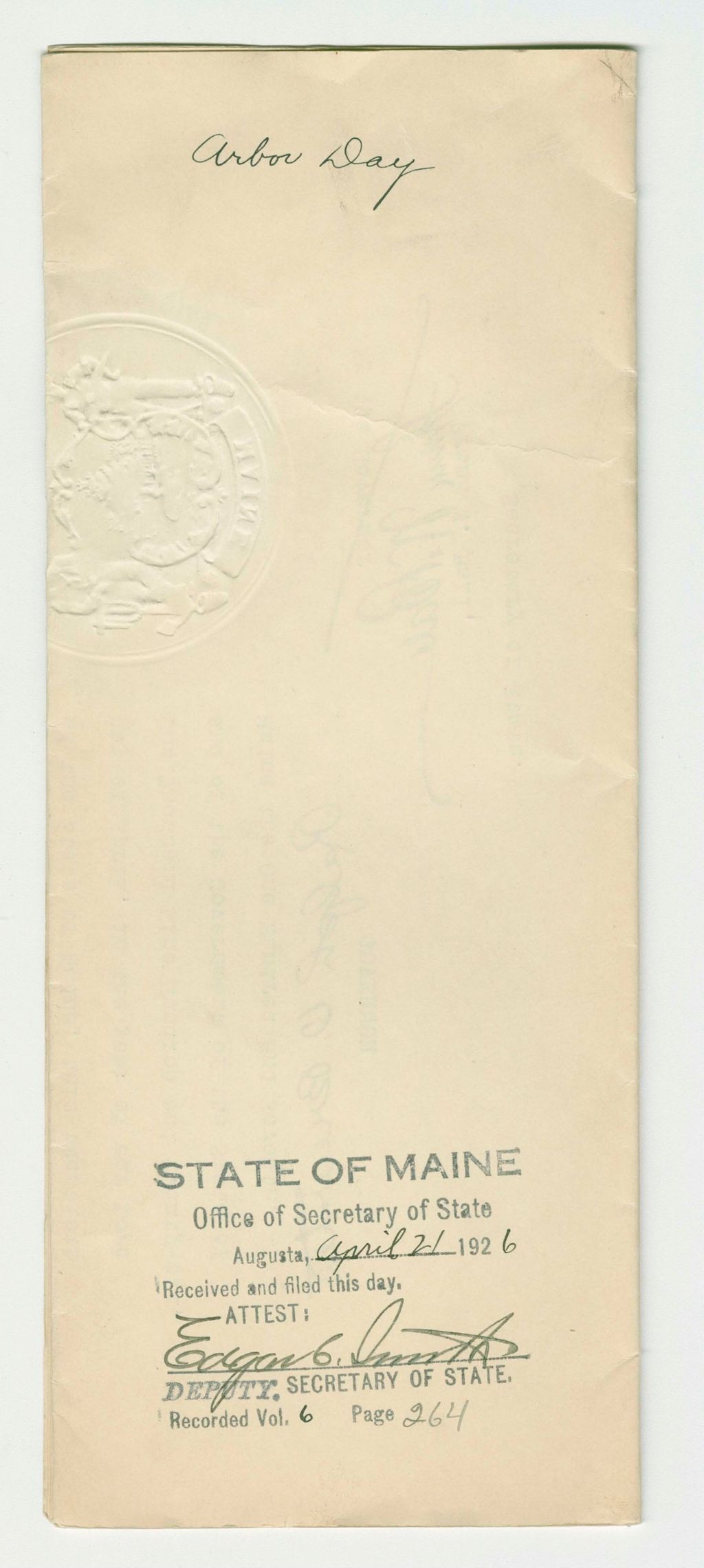 Miniature of Arbor Day Proclamation