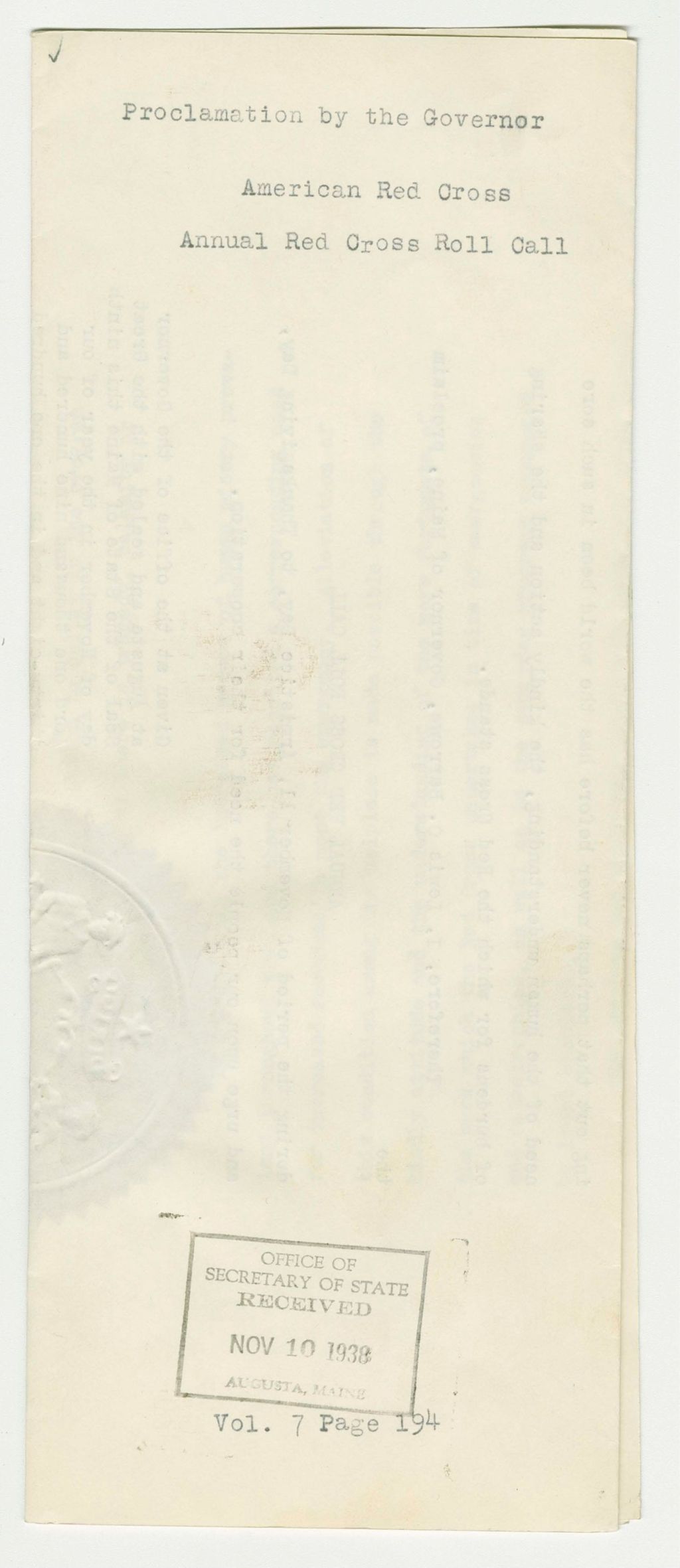 Miniature of American Red Cross Annual Red Cross Roll Call