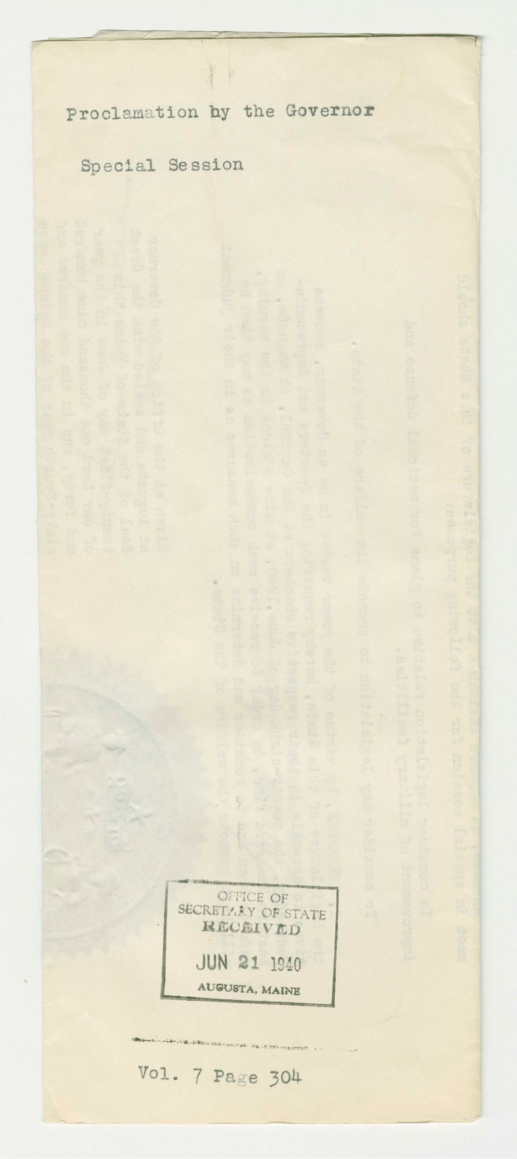 Miniature of Special Session