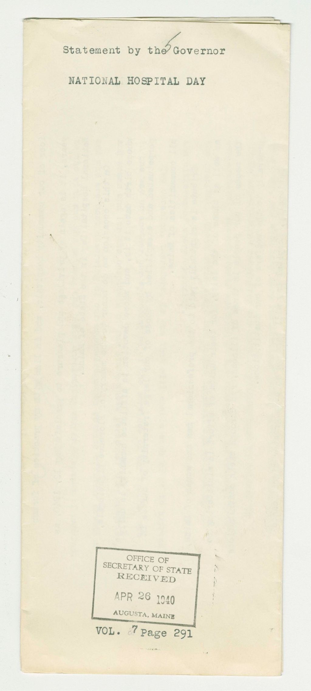 Miniature of National Hospital Day