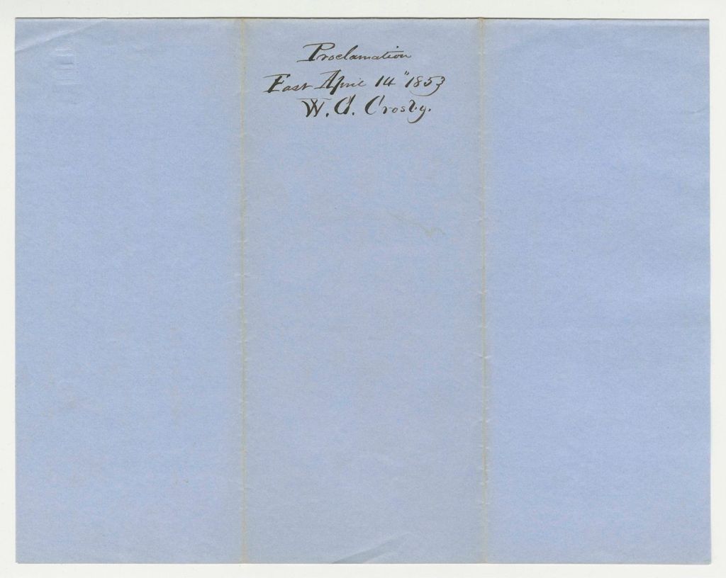 Miniature of Proclamation for a Day of Public Humiliation, Fasting, and Prayer