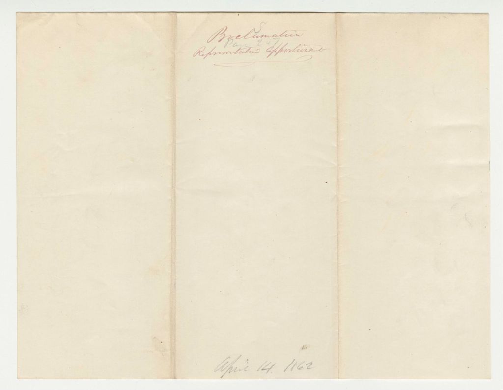 Miniature of Proclamation on the Apportionment of Representatives to the State