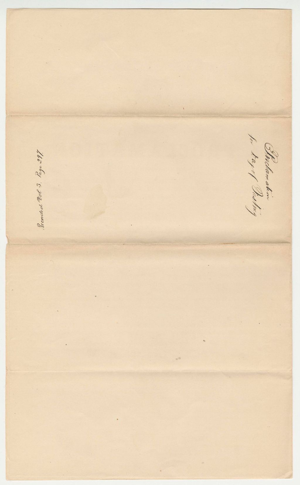 Miniature of Proclamation for a day of Public Humiliation, Fasting, and Prayer