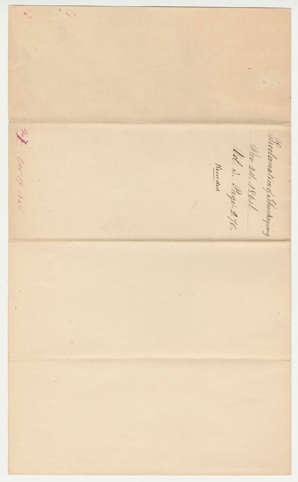 Miniature of Proclamation for a day of Public Thanksgiving and Praise