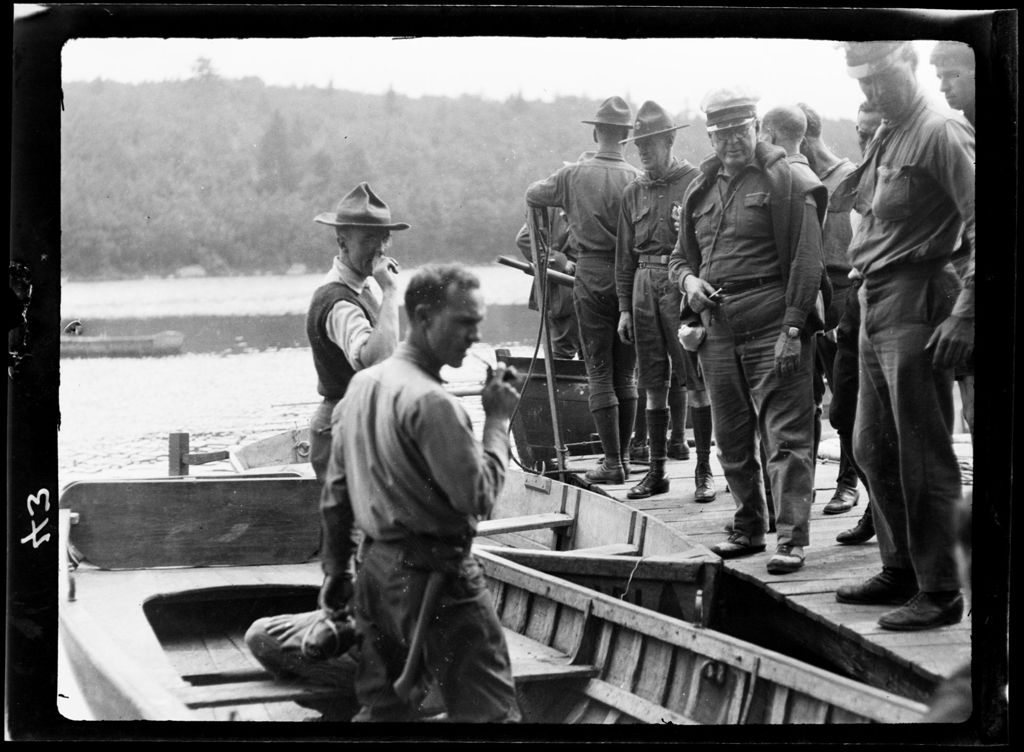Miniature of Genre- Jim Wilder With Scout Leaders On Dock