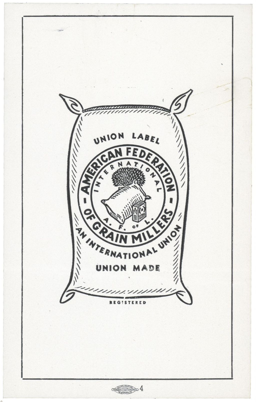 Miniature of American Federation of Grain Millers, AFL Union Made label