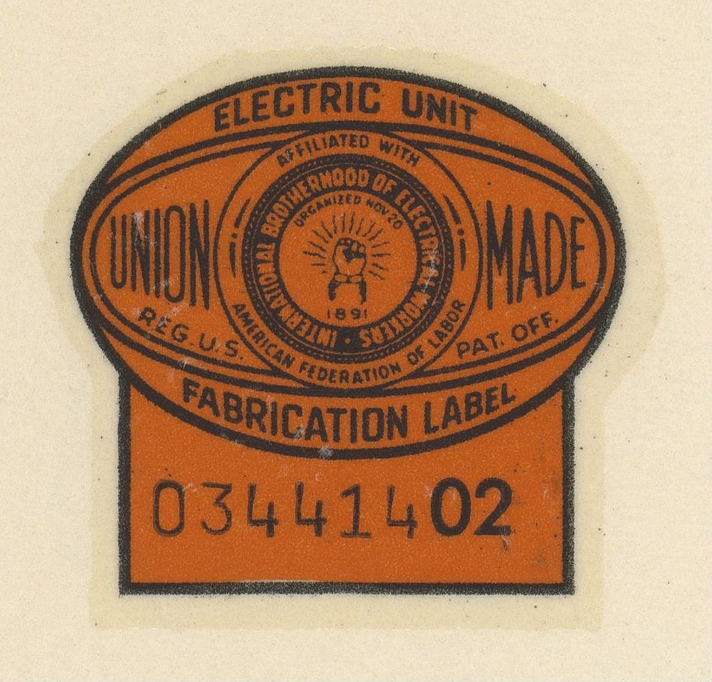 Miniature of International Brotherhood of Electrical Workers Union Made label