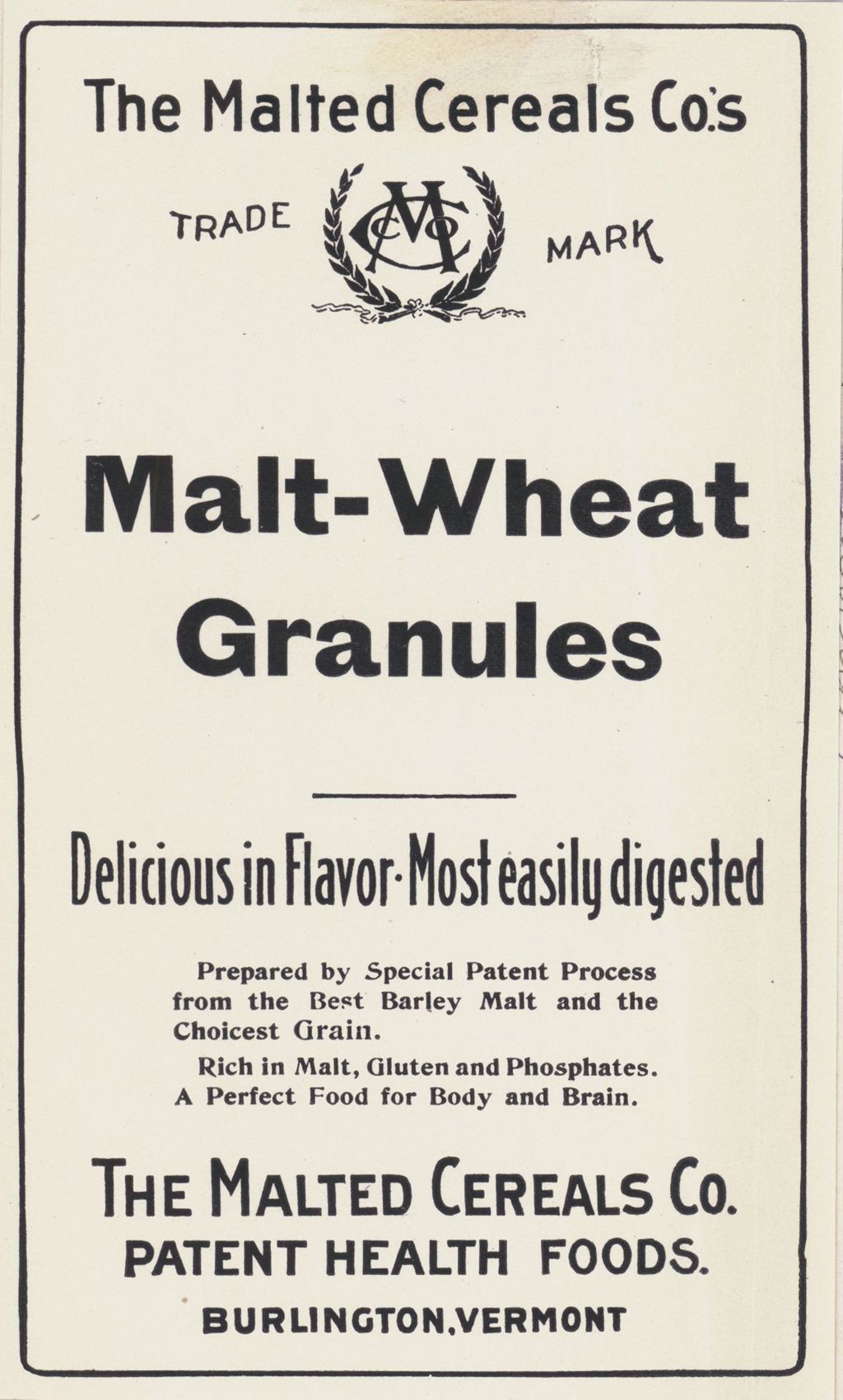 Miniature of Malt-Wheat Granules