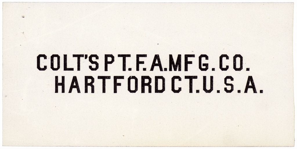 Miniature of Colt's Patent Fire Arms Manufacturing Company (abbreviated)