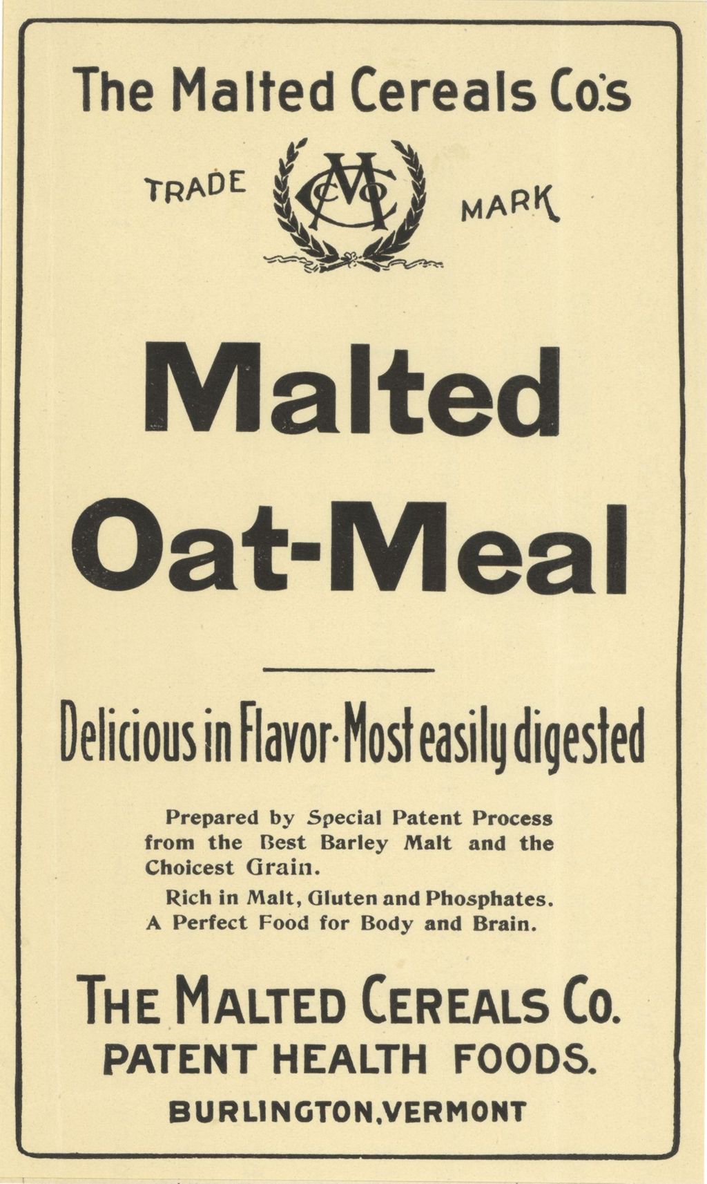 Miniature of Malted Oat-Meal