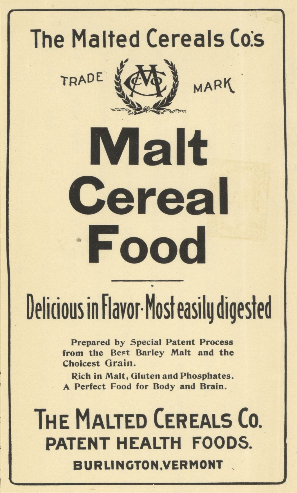 Miniature of Malt Cereal Food