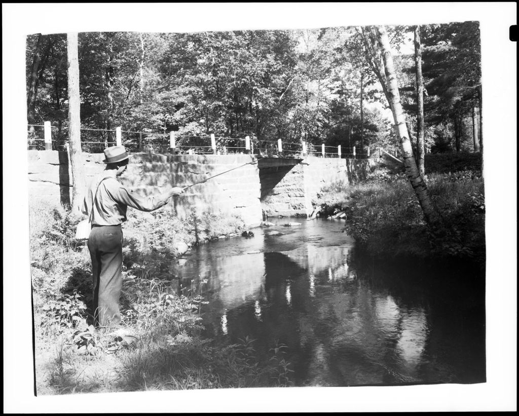 Miniature of Man Fishing In A Stream