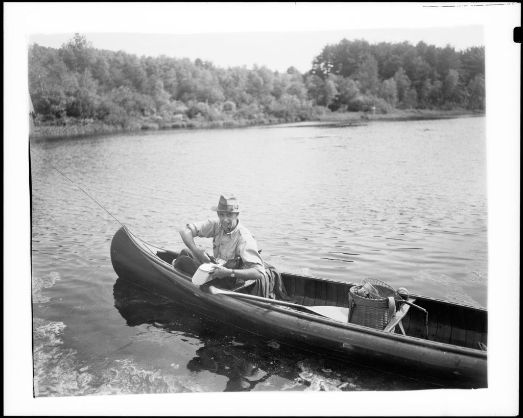 Miniature of Game Warden Checking Catch