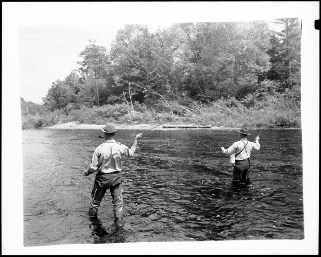Miniature of Two Men Fly-Fishing In A Stream