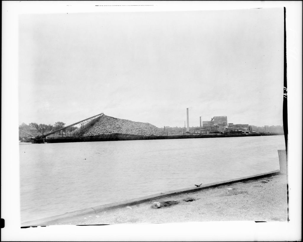 Miniature of Log Pile At A Paper Mill In Brewer