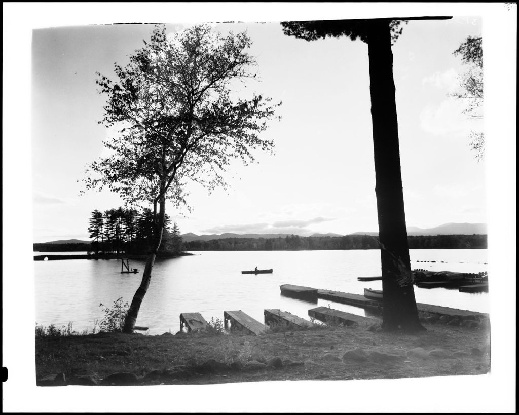 Miniature of Lake Kezar At Sunset, Docks In Foreground, Mountains In Distance