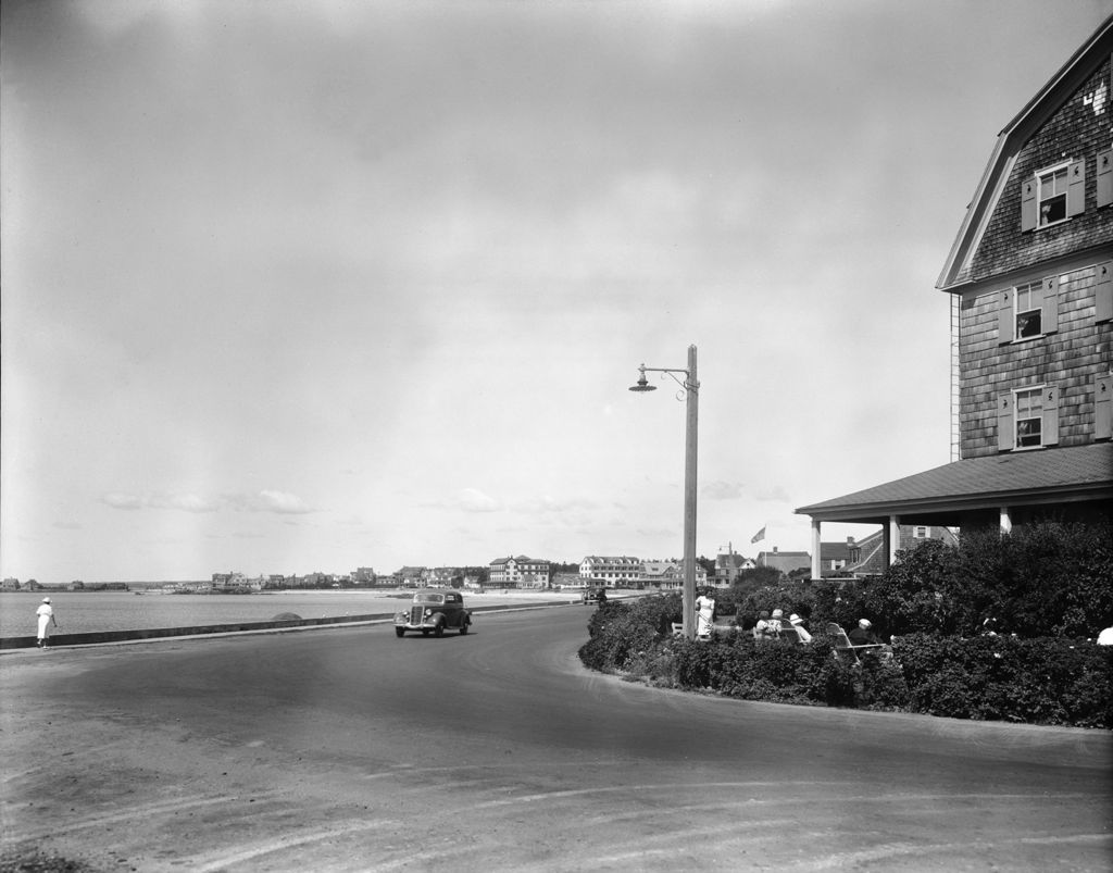 Miniature of Shot From Shore Road Showing Long Stretch Of Hotels Along Coast