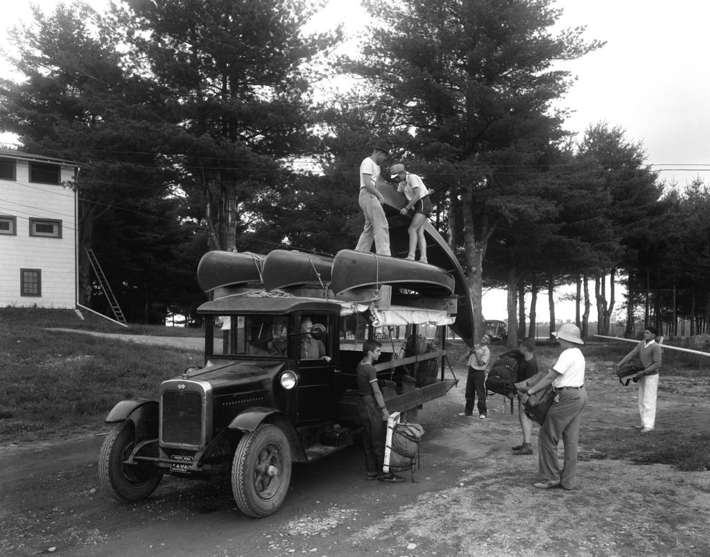 Miniature of Boys Preparing For A Canoe Trip In Jefferson