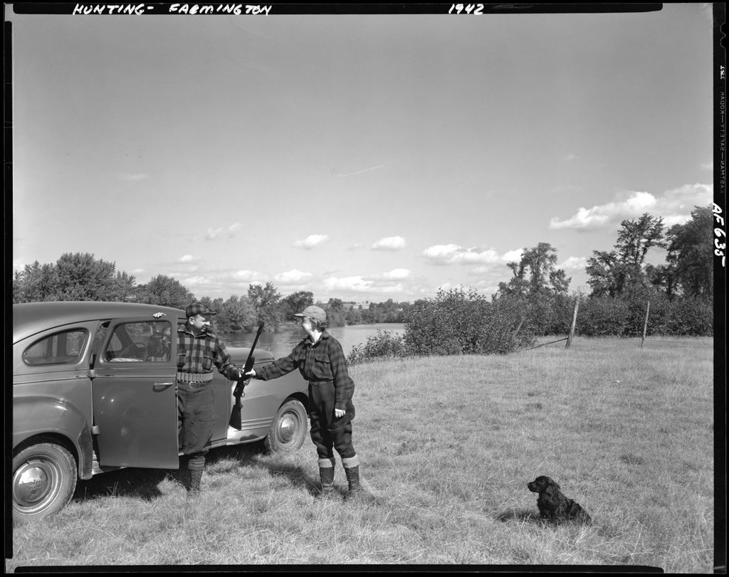 Miniature of Man And Woman Getting Ready To Go Bird Hunting In Farmington