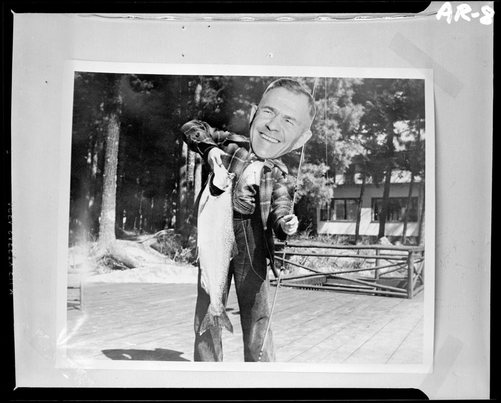 Miniature of Gag Shot Of Harold Holding A Fish