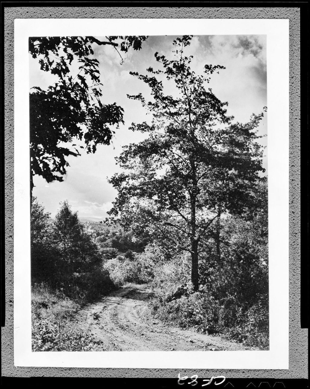 Miniature of Dirt Road Through Countryside On Hushion Hill Near Cornish, Mountains In Distance