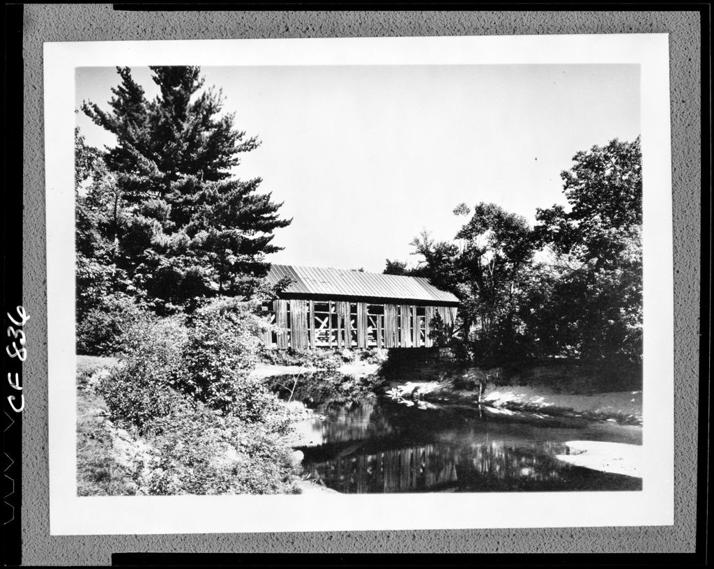 Miniature of Shot Of Covered Bridge Over Stream