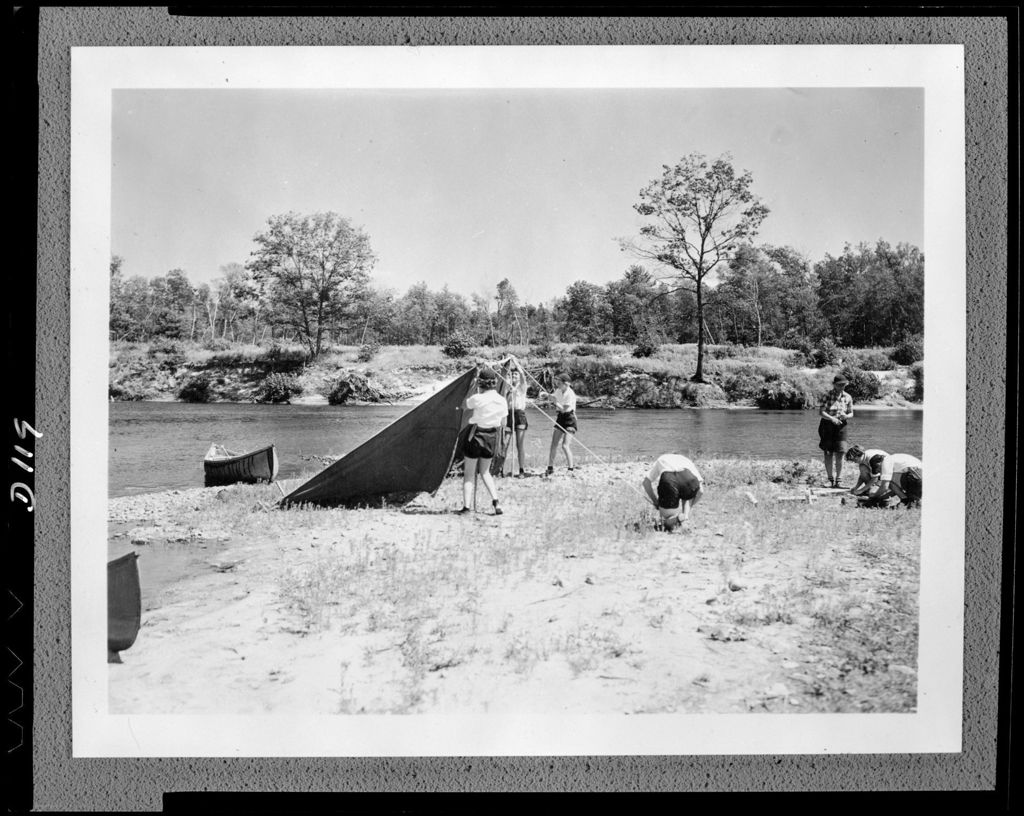 Miniature of Setting Up A Tent By A Lake