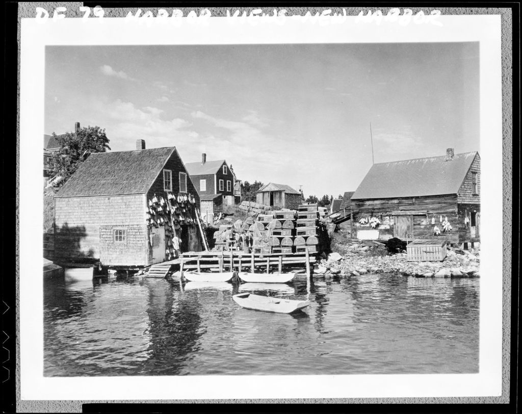 Miniature of Fisherman's Wharves Along The Shore In New Harbor