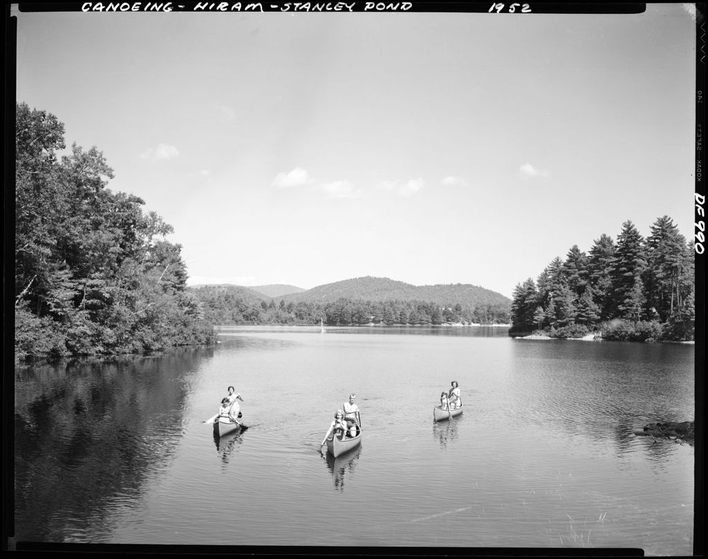 Miniature of Three Canoes On Stanley Pond In Hiram