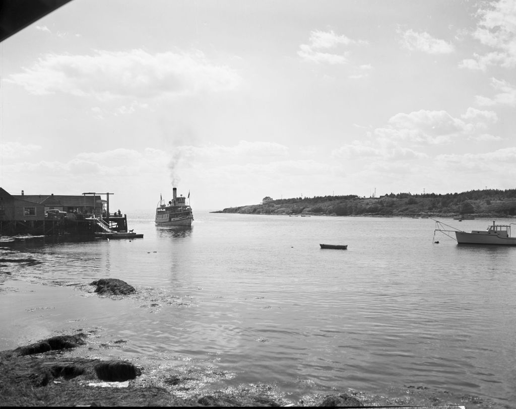 Miniature of Steamboat Entering Harbor At Bailey Island