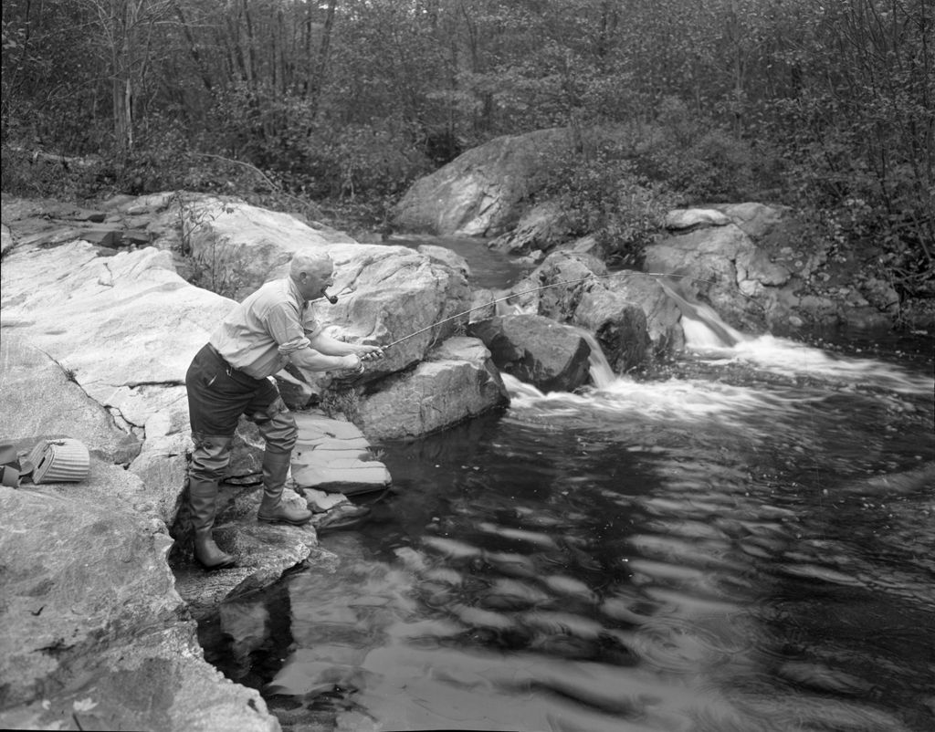 Miniature of Man Fishing From Shore
