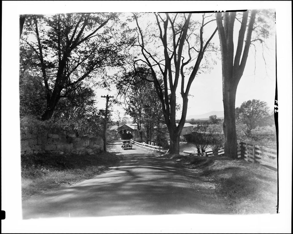Miniature of Gravel Road Leading Toward Covered Bridge In Fryeburg