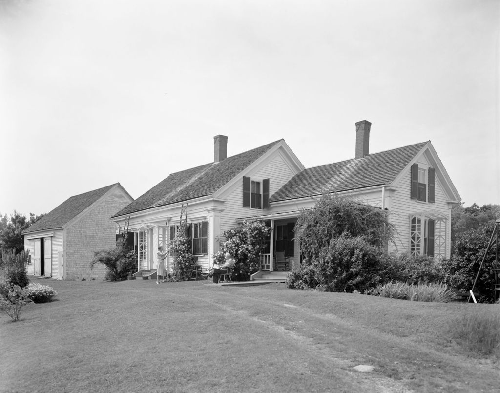 Miniature of Shot Of House And Attached Ell On Hilltop, Barn Nearby At Round Pond