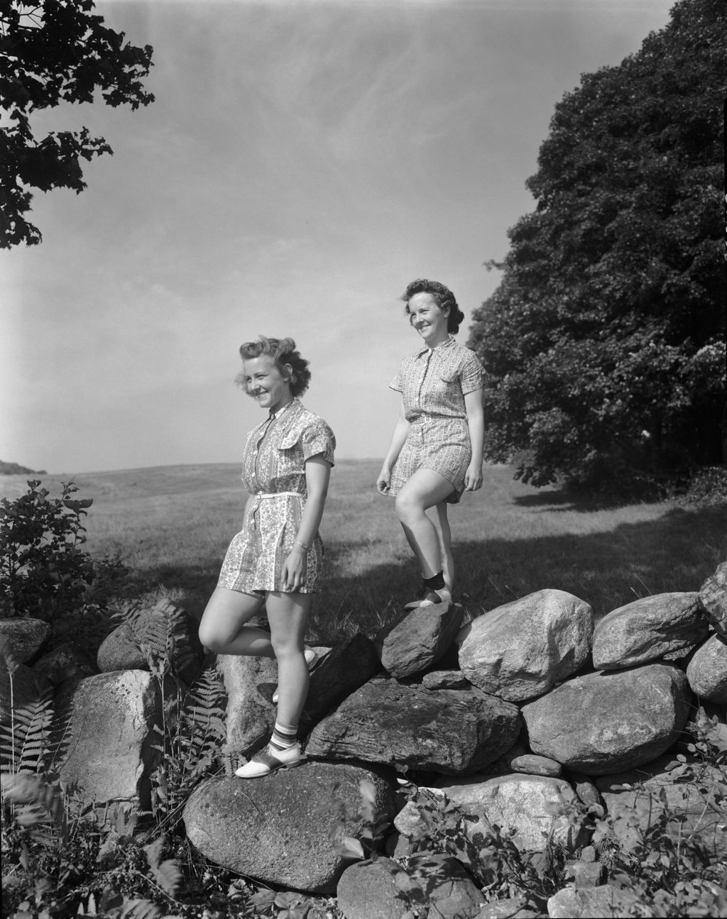 Miniature of Two Girls Out For A Walk In The Country