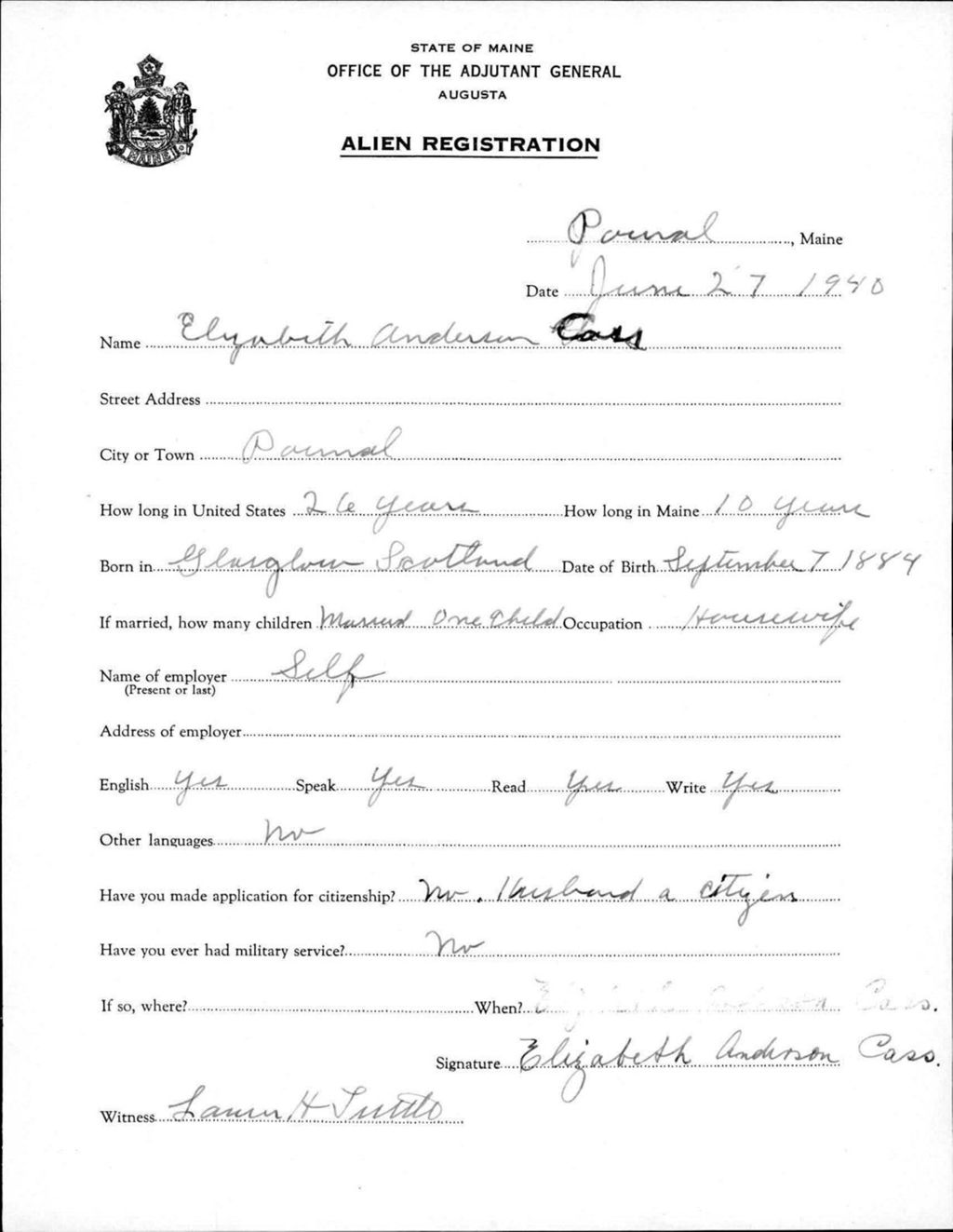 Miniature of Alien Registration- Anderson, Elizabeth (Gorham, Cumberland County)