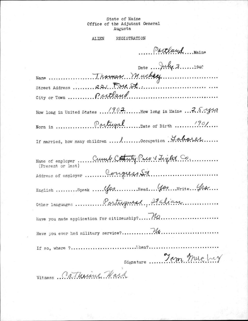 Miniature of Alien Registration- Muchey, Thomas (Portland, Cumberland County)