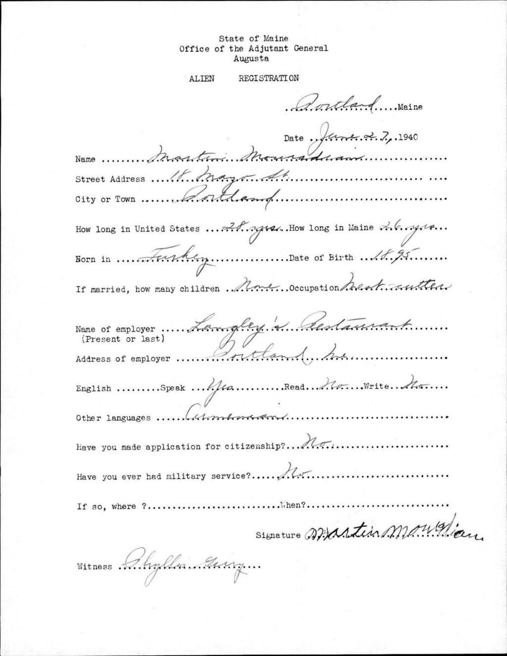 Miniature of Alien Registration- Mooradian, Martin (Portland, Cumberland County)