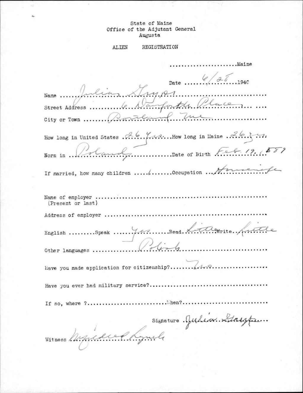 Miniature of Alien Registration- Gryp, Julian (Portland, Cumberland County)