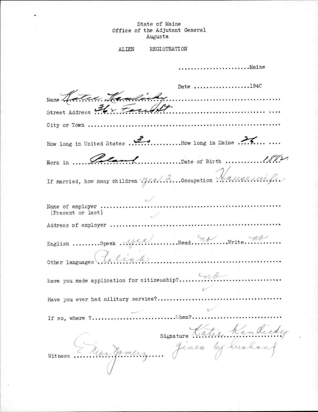 Miniature of Alien Registration- Kamdisky, Katie (Portland, Cumberland County)