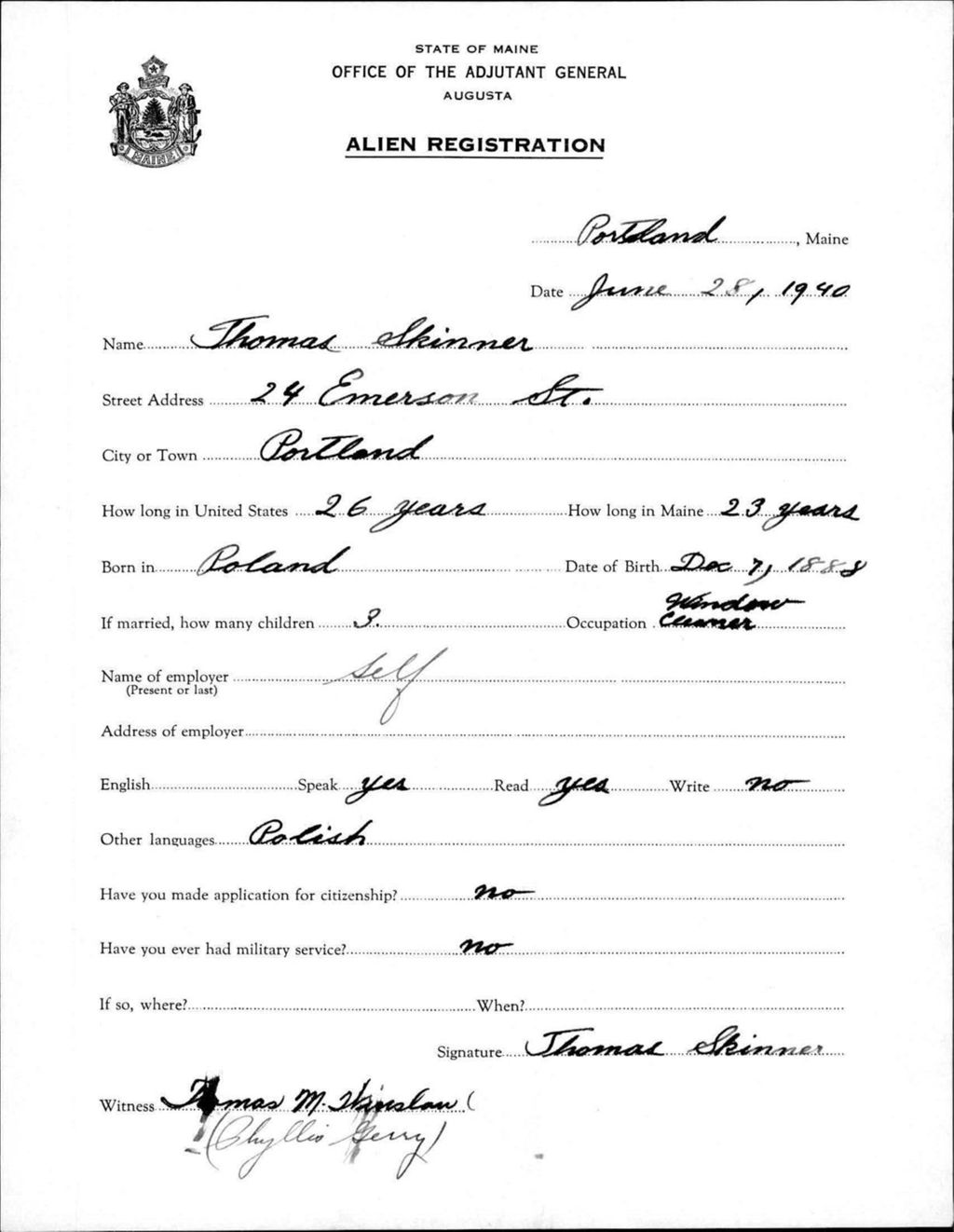 Miniature of Alien Registration- Skinner, Thomas (Portland, Cumberland County)