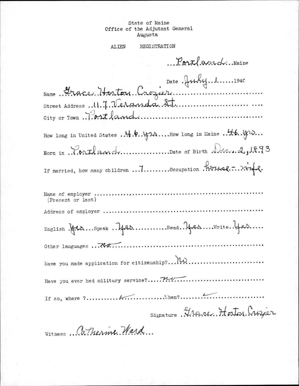 Miniature of Alien Registration- Horton, Grace (Portland, Cumberland County)