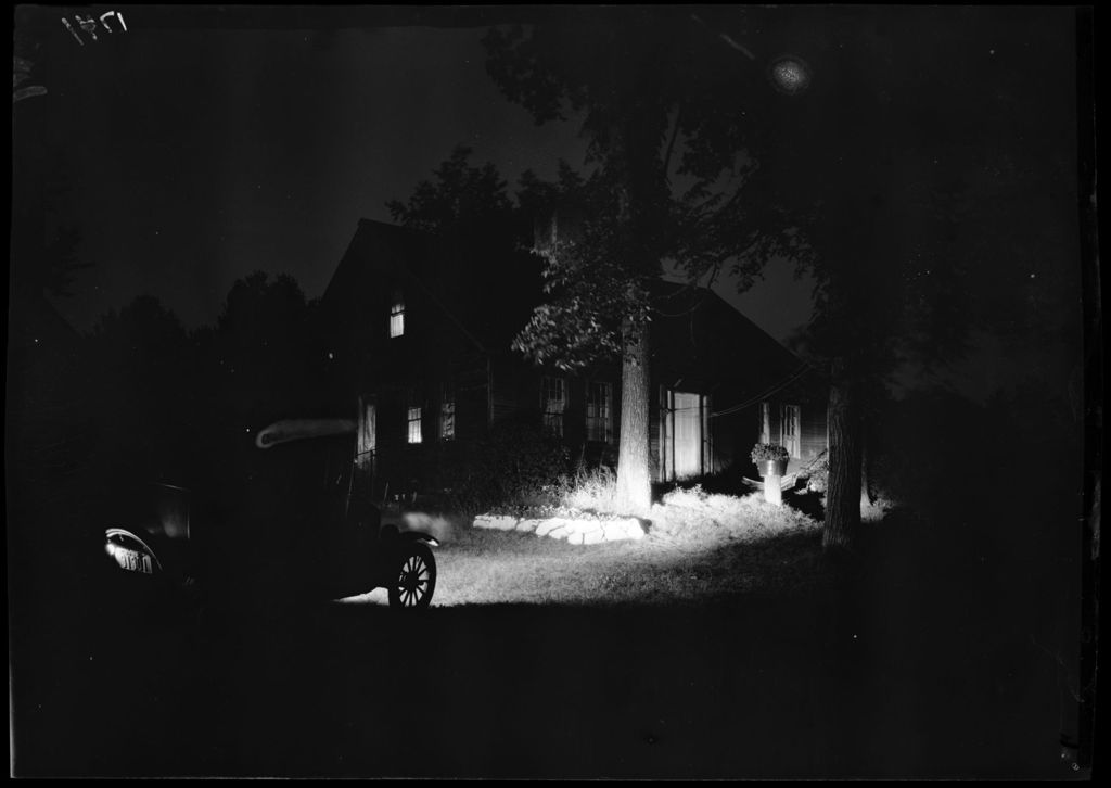 Miniature of Exterior Of Old French Homestead At Night